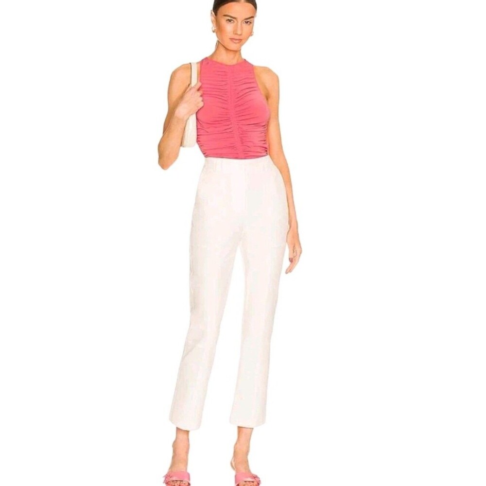 Johnathan Simkhai Jesslyn White Crop Pants Size 12 NWT